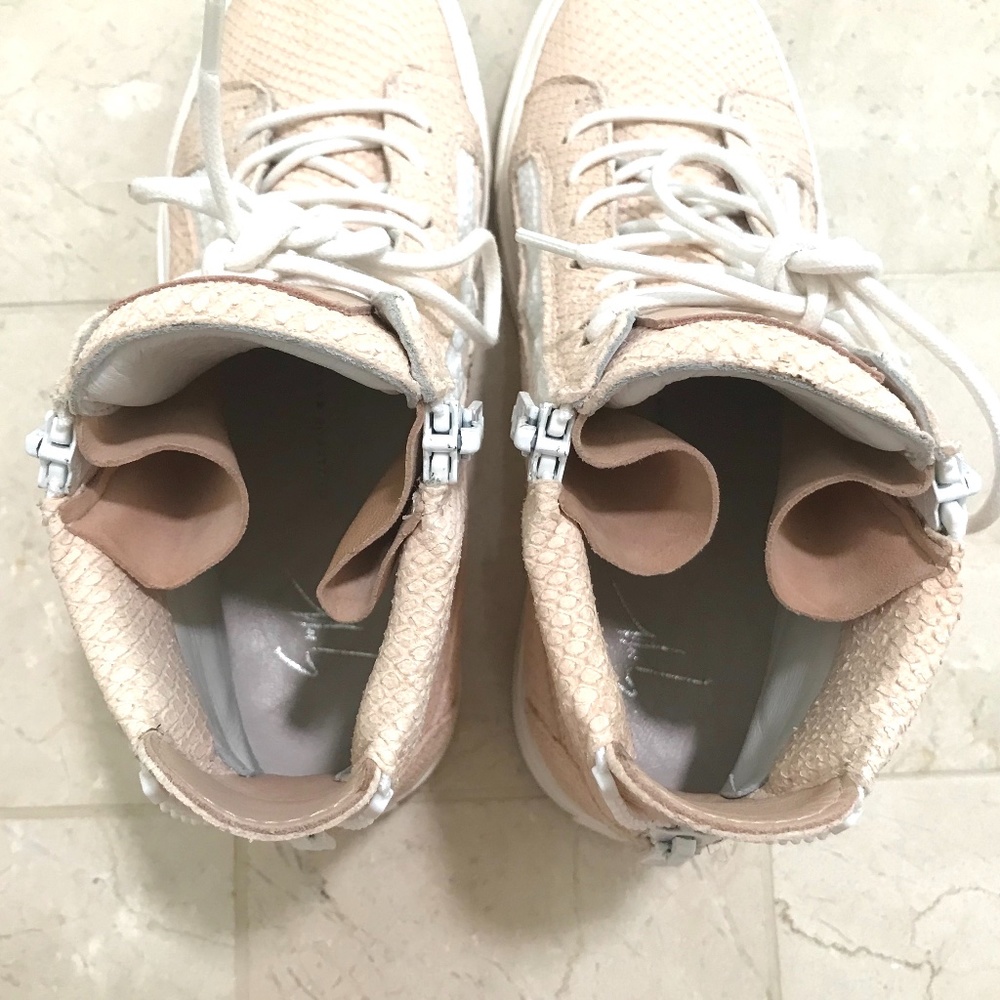 Giuseppe Zanotti Snake Embossed Leather High Top-7.5 - Picture 6 of 6